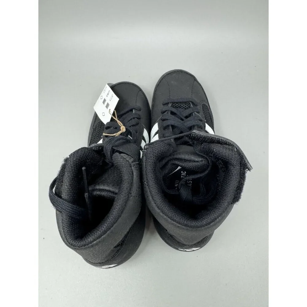 Adidas HVC K Wrestling Shoes Boys Youth Size 2 Black White Gum AQ3327 New